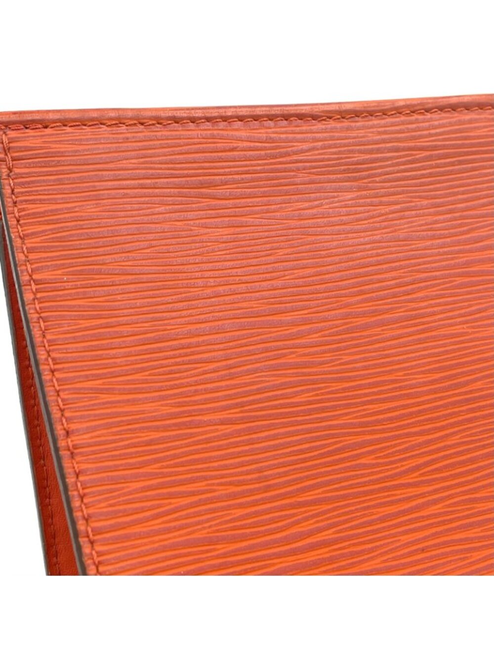 Louis Vuitton Poche Toilette Epi Leather Orange Pouch Silver - Picture 7 of 15